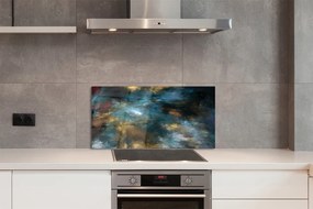 Panel szklany do Kuchni Barwna Abstrakcja Malarska