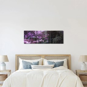 Obraz - Mistyczny ogród (z zegarem) (90x30 cm)