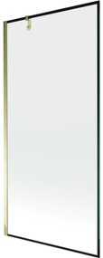 Mexen Next parawan nawannowy 1-skrzydłowy 90 x 150 cm, czarny wzór, złoty - 895-090-000-00-70-50