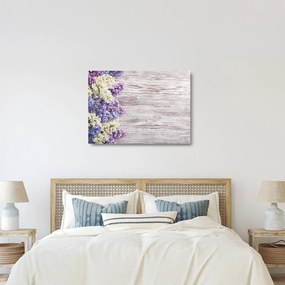 Obraz na szkle bzu na drewnie (70x50 cm)