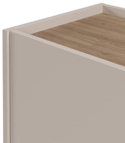 Kremowo-naturalna komoda w dekorze dębu 150x82,5x40,5 cm Lucile – Marckeric