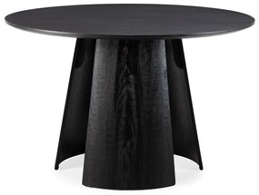 Okrągły stół z czarnym blatem ø 120 cm Zuri – MOME