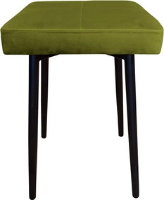 Taboret MAX tkanina Welur stelaż metalowy STOŁEK LOFT : Kolor nogi - Czarna stożek, Kolor tkaniny - VELVET - BL75, Typ tkaniny - Velvet