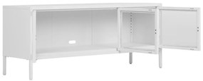 Biała metalowa szafka pod TV 130x55 cm Brisbane – House Nordic