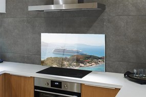 Szkło do Kuchni na Ścianę Statek przy Wyspie w Górach