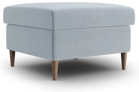 Jasnoniebieski aksamitny podnóżek Kyoto – Cosmopolitan Design