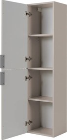 Szafka łazienkowa kaszmir 27 x 35 x 136 cm uchwyty srebrne