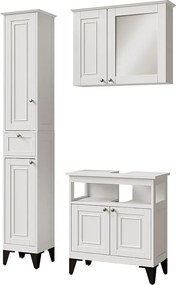 Zestaw mebli łazienkowych biały 60x30x65 vanity