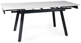 Stół rozkładany JOHN 120(180)x85 biały/czarny mat SIGNAL