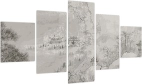 Obraz - Chiński krajobraz (125x70 cm)