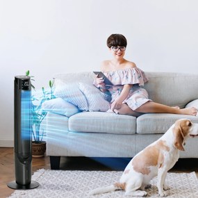 HOMCOM Klimatyzator Wieżowy z 4 Trybami, 3 Prędkościami, Timerem, Plastikowy