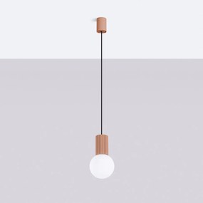 Lampa wisząca HALO 1 mocca ryflowana SOLLUX  LIGHTING