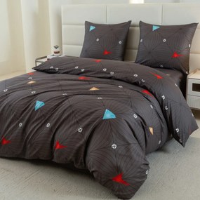 PrzytulneMieszkanie.pl PrzytulneMieszkanie.pl Pościel z mikrofibry ORBITA ciemnoszara Rozmiar pościeli: 2 szt 70 x 80 cm | 160 x 200 cm