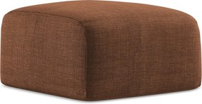 Pufa - z tkaniny strukturalnej - terakota - LEILA