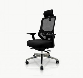 Fotel biurowy ergonomiczny z siatką czarny: AXIS