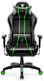 Fotel gamingowy Diablo X-One 2.0 Normal Size, czarno-zielony