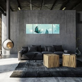 Obraz - Niebieskie motyle (170x50 cm)