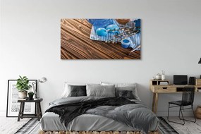 Zdjęcie na płótnie Jajka, Farba i Bazie na Deskach