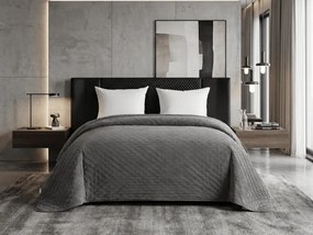 Aksamitna narzuta na łóżko ASTRALIA, szara Rozmiar: 200 x 220 cm