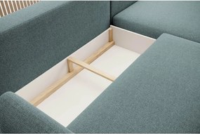 Narożnik BONO z funkcją spania Drewniane nóżki Eleganckie podłokietniki Głębokie siedzisko Prawa strona Barrel 72