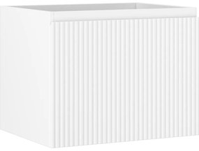Mexen Rivel szafka łazienkowa podumywalkowa 60 cm, 1 szuflada, ryflowana , biała mat - 91A20-06047-1-BF01