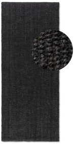 Dywan naturalny jutowy ręcznie tkany Boucle czarny 80 cm x 200 cm
