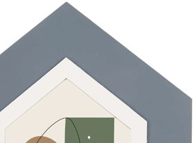 Ramka na 2 zdjęcia domek, stojąca, metal i MDF