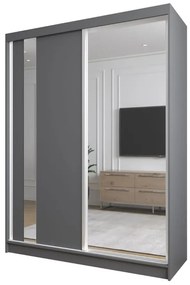 Szafa przesuwna - Greco 160 cm, szary mat