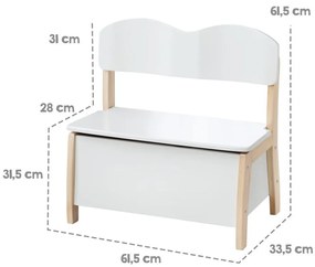 Biała ławka dziecięca – Roba