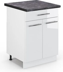 Szafka dolna do kuchni biały wysoki połysk 60x60x82 fame-line