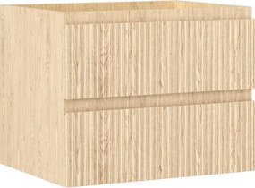 Mexen Rivel szafka łazienkowa podumywalkowa 60 cm, 2 szuflady, ryflowana , dąb - 91A20-06047-2-BFF81