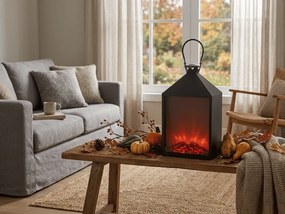 LED dekoracja latarnia COZY WARM 55x30 cm, czarna