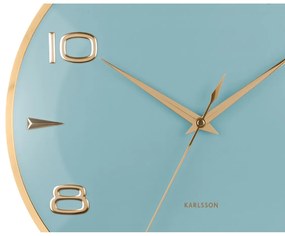 Karlsson 6017BL designerski zegar ściennyjasnoniebieski, średnica  40 cm