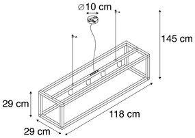 Inteligentna lampa wisząca czarna 4-punktowa z Wifi G95 - Big Cage 2Przemysłowy Oswietlenie wewnetrzne