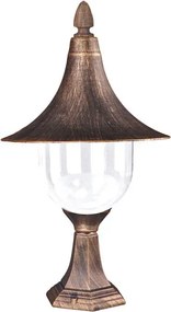 Czarno-złota lampa ogrodowa niski słupek - S315-Cardan