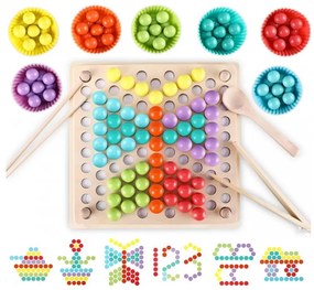 Woopie kolorowe kulki układanka montessori mozaika sorter