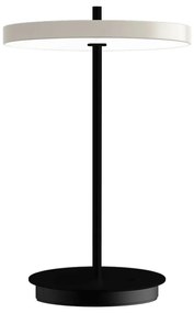 Czarno-biała metalowa lampa stołowa LED z metalowym kloszem (wysokość 31 cm) Asteria Move – UMAGE