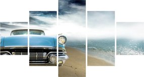 Obraz - Kabriolet w stylu vintage (125x70 cm)