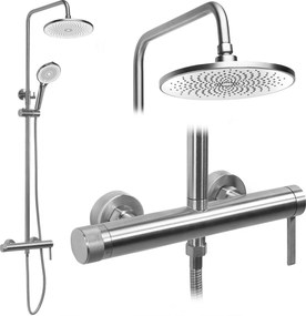 Zestaw natryskowy Rea Rivo Nikiel Szczotkowany