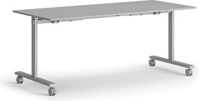 Mobilny stół MATCH, 180x80 cm, szara podstawa, szary