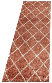 Dywan shaggy Alvor Romby ceglany 80 cm x 250 cm