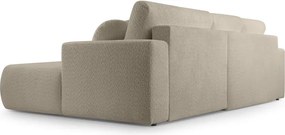 Narożnik VELO wolnostojący układ L strona Lewa z funkcją spania w tkaninie Coral 50