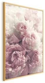 Plakat Delikatne piwonie 29,7x42 cm z ramą złotą bez marginesu ARTGEIST B
