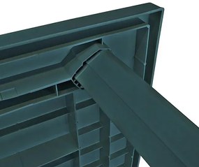 Zielony stół z otworem na parasol do ogrodu K4-S12