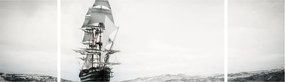 Obraz - Statek płynący po oceanie (170x50 cm)