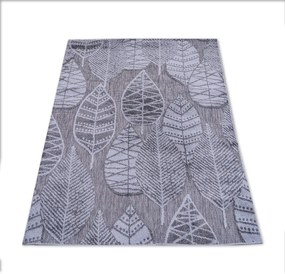 Dywan zewnętrzny Modena listki szare 160 cm x 230 cm