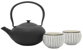 Biały/czarny porcelanowy/żeliwny serwis do herbaty Shanxi – Bredemeijer