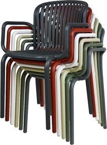 Plastikowe krzesło do ogrodu Brene, z podłokietnikami