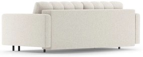 Kremowa rozkładana sofa ze schowkiem z materiału bouclé 222 cm Bali – Cosmopolitan Design