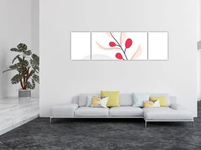 Obraz - Różowa abstrakcja kwiatowa N⁰3 (170x50 cm)